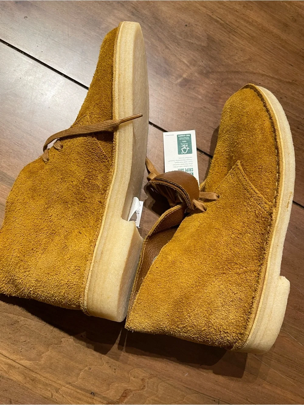 Clarks Cream Crepe Soles